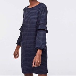 NWT Loft Tartan Dress Navy/Green